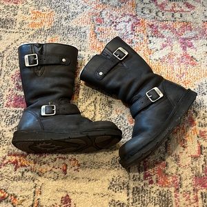 Ugg Kensington Black Buckled Boots Size 6